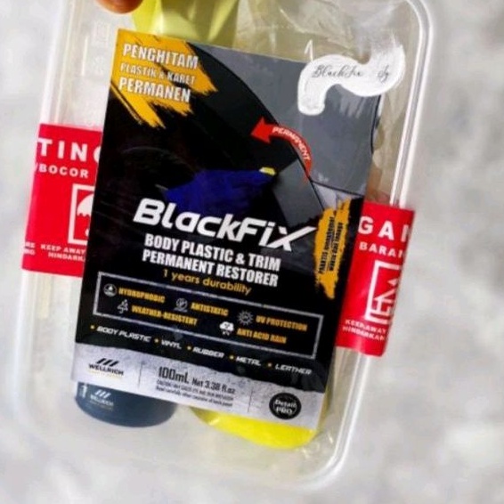 BLACK FIX Penghitam body motor atau mobil permanen daya tahan 12 bulan lebih ! 100ML Blackfix