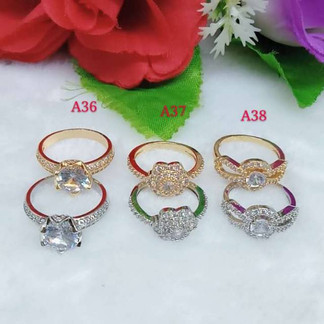 Cincin xuping Permata A 36-38