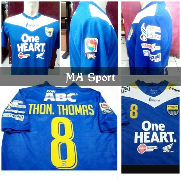 Dijual JERSEY PERSIB LIGA ISL 2012 2013 ONE HEART  NAMESET SUKA SUKA Limited