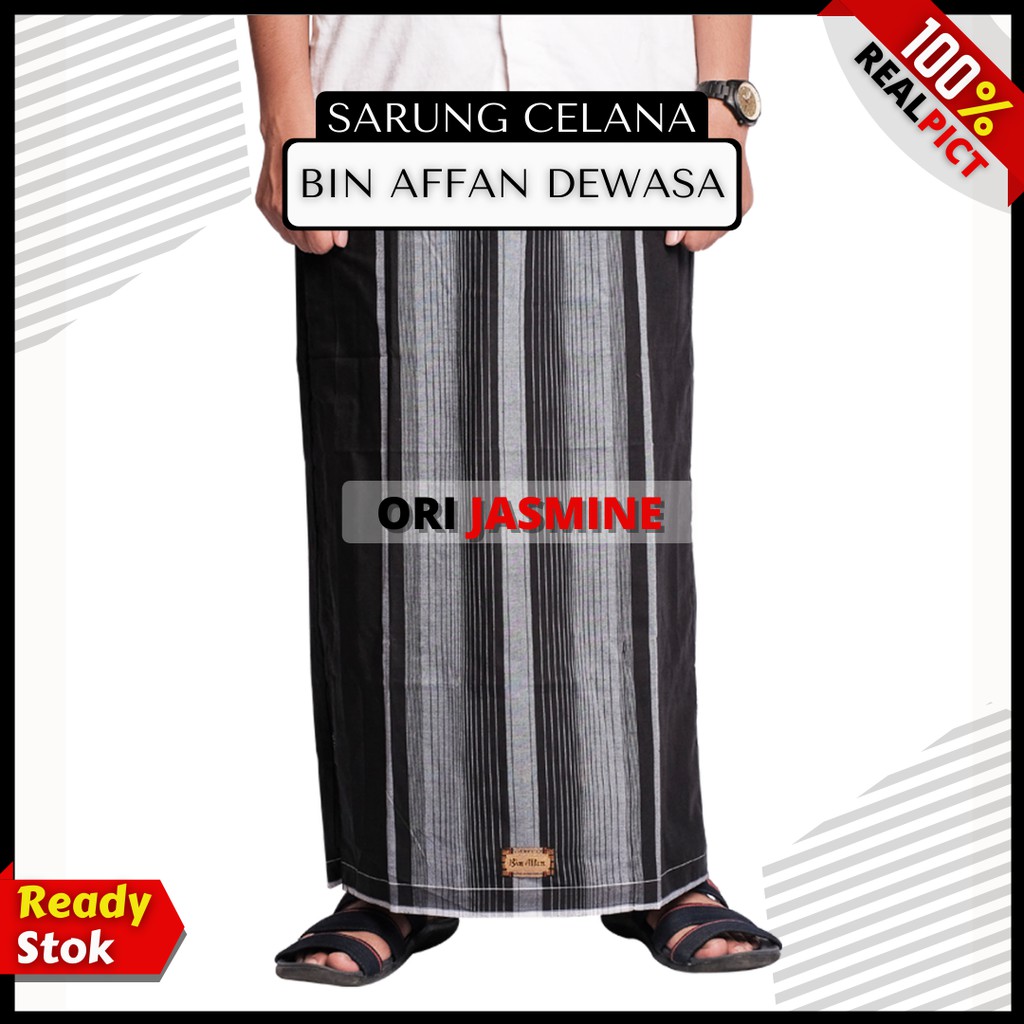 Sarung celana dewasa muslim jumbo bin affan polos coklat pria murah