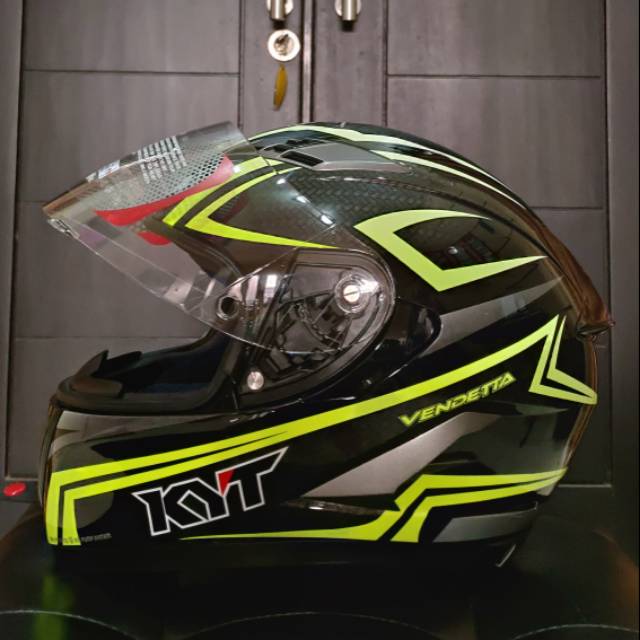 Kyt Vendetta 2 Carbon Yellow Fluo not Agv Shoei Arai Nolan Suomy Hjc