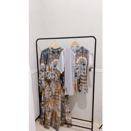 Raya Dress couple koko kemeja motif Klamby DISKON LEBARAN SALE
