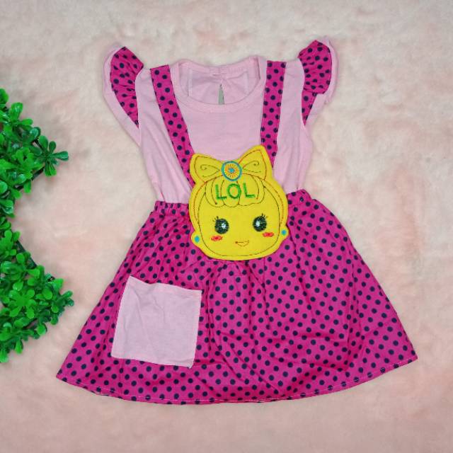 Ss#310 Dress Anak Perempuan Size 9-18bulan / Pakaian Anak Perempuan / Terusan Anak Cewek / Baju Lol