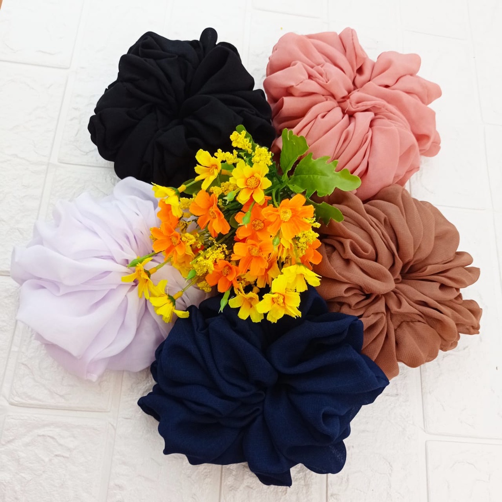 Ikat rambut hijab Cepol Jumbo / scrunchie hijab jumbo