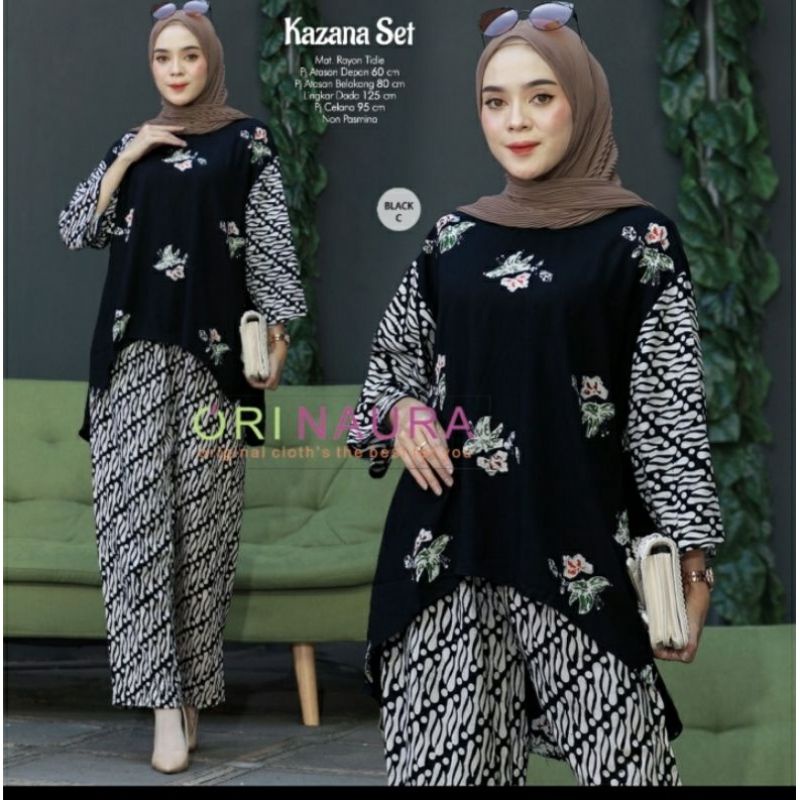 Set cp kazana mini duyung malaman hitam combi cap best