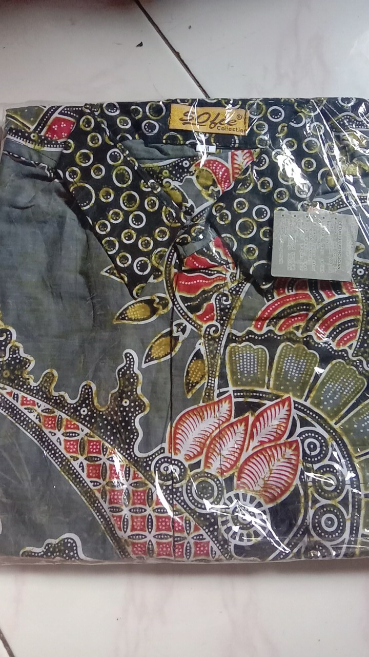 Bswart Batik Hrb026 Kenongo Hem Pendek Padi Pekalongan M L Xl Batik Pria Murah Modern Grosir