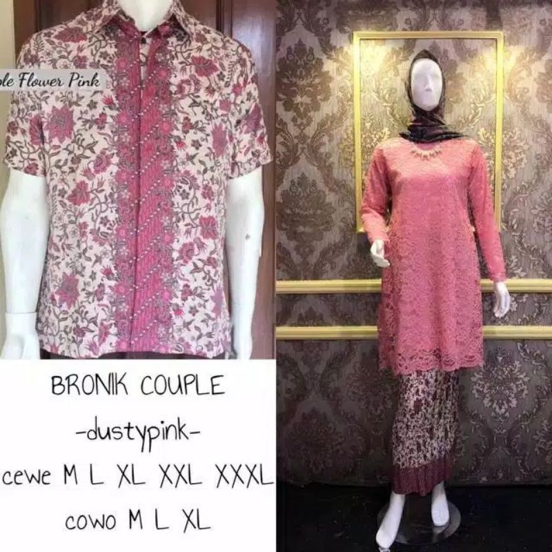 REALPICT COUPLE KEBAYA BRUKAT/KEBAYA TUNIK PREMIUM