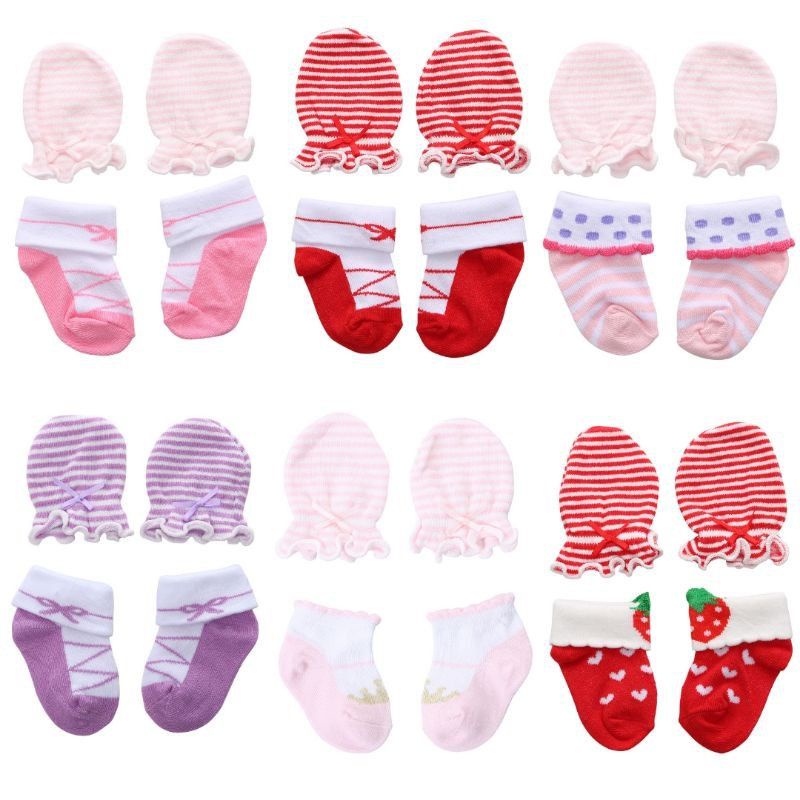 Set Mitten / Kaos Kaki Sarung Tangan / Kaos Kaki Newborn / Kaos Kaki + Sarung Tangan / Kaos Kaki Bayi 0-12 Bulan