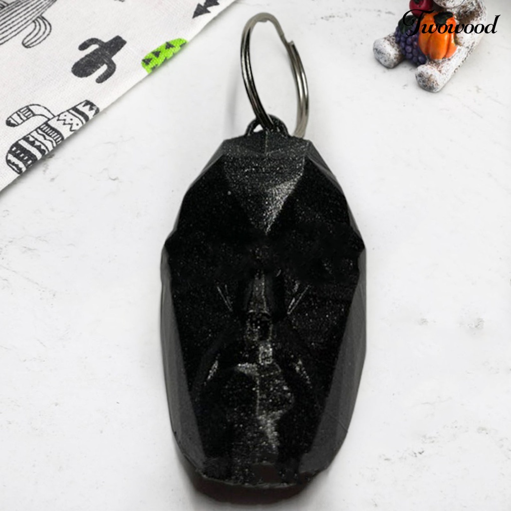 Twowood Gantungan Kunci Bentuk Wajah Cumi-Cumi Warna Hitam Tahan Lama Untuk Unisex