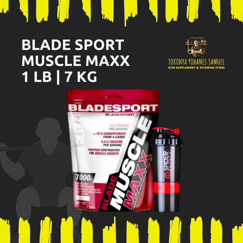 blade musclemaxx  muscle maxx 15 lbs weight gainer susu penambah berat suplemen fitnes gym protein