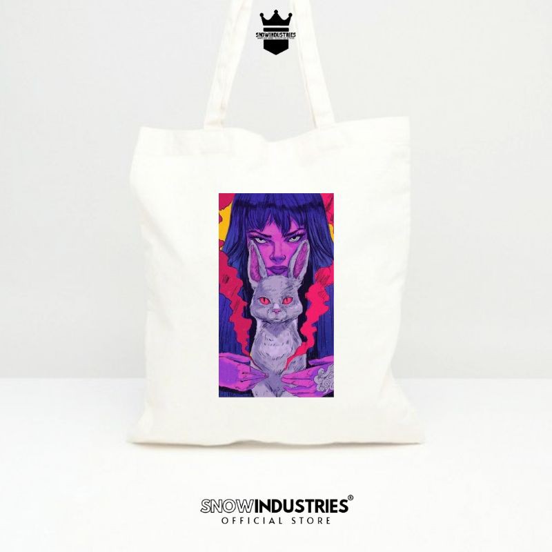 Tote Bag Wanita Pria Baby Kanvas Fashion Pop Art