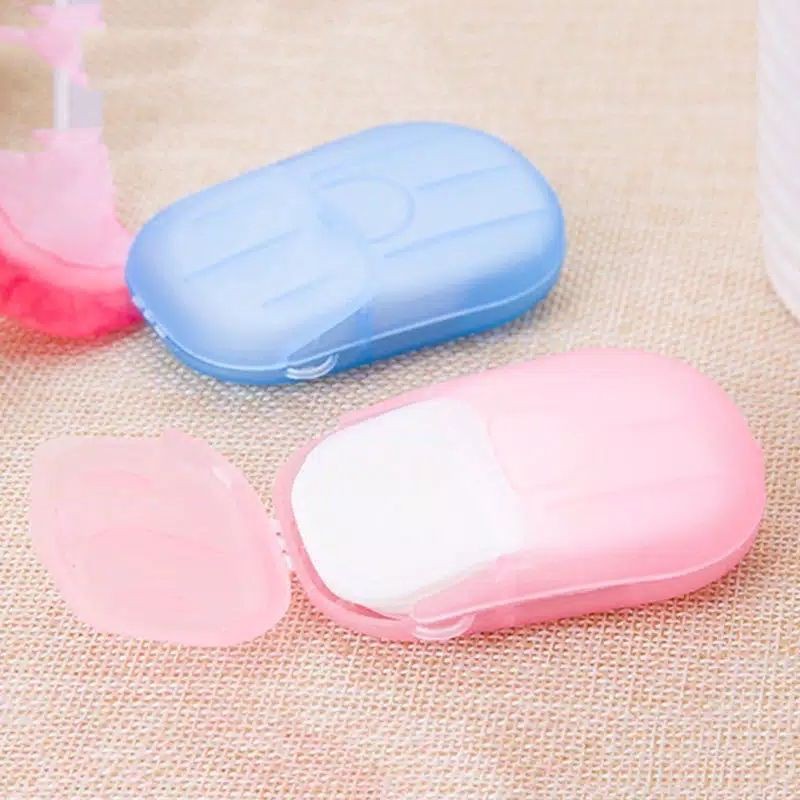 Sabun Kertas Portable Sabun Cuci Tangan Isi 20 pcs Sabun Kertas Paper Soap Praktis Mini Travelling Hand Wash Body Washing Travel Pembersih Cuci Tangan Sabun Kertas Cuci Tangan Wangi Sabun Kertas Traveling Murah