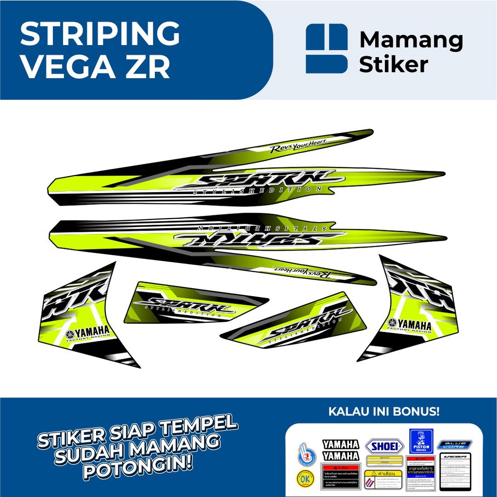 STRIPING VEGA ZR LIST VARIASI 12 SPARK/STIKER VEGA ZR SIMPEL LIS ROADRACE RC/STICKER VEGA ZR THAILAN