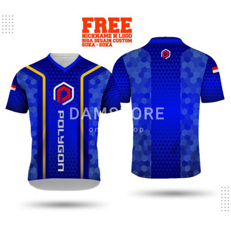 Jersey sepeda lipat, folding bike, mountain bike, road bike, POLYGON Dewasa Lengan Pendek