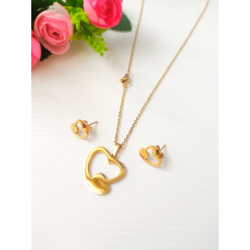 Kalung Set Anting Titanium Import10