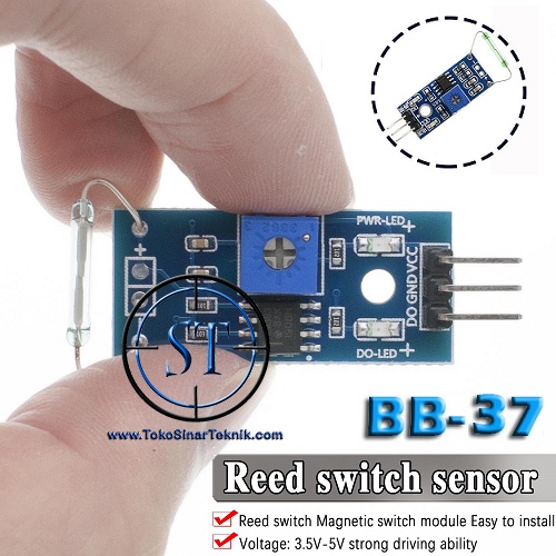 Kit Sensor Magnetic Reed Switch Magnetron Magswitch Adjustable Sensitivity Magnet Modul Arduino BB-37