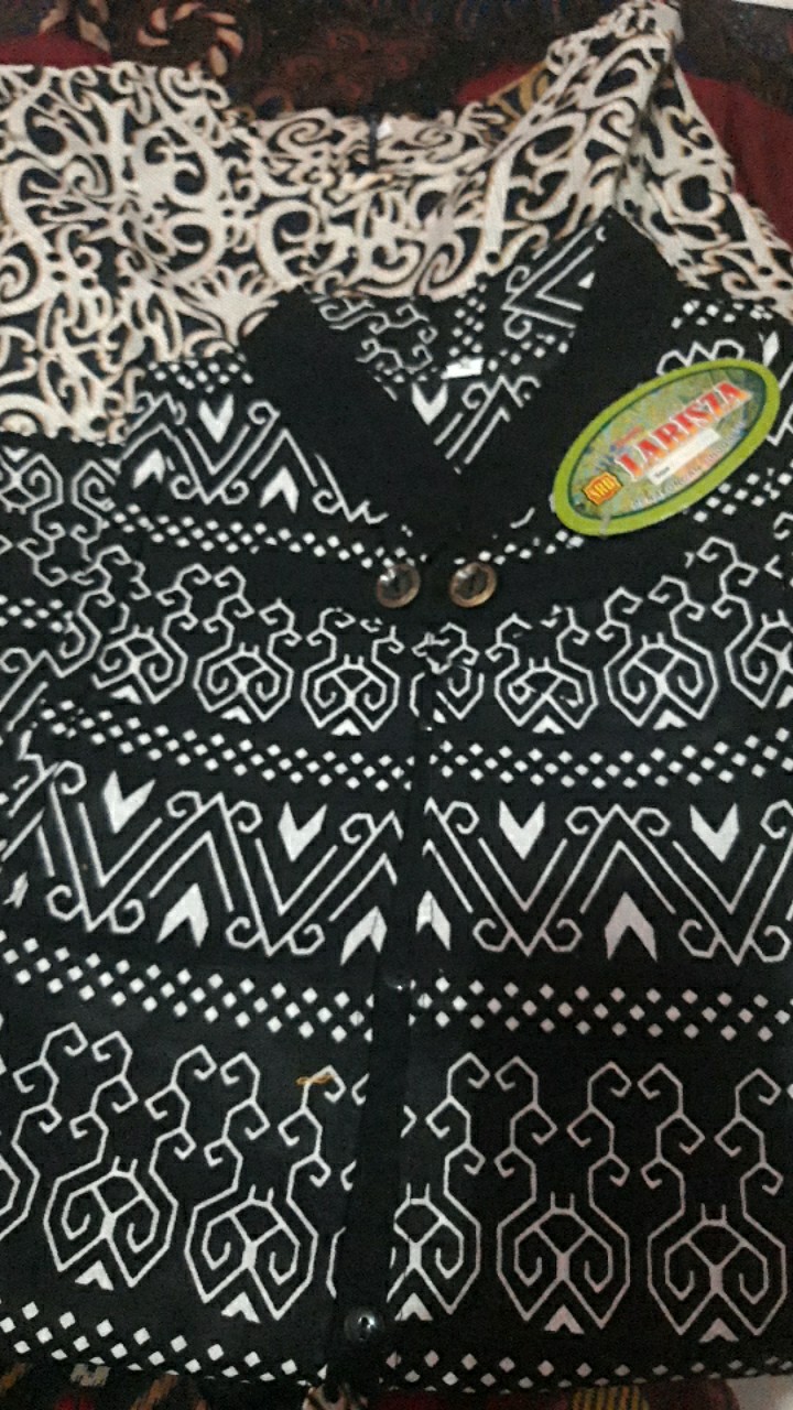 Tey-17 Batik Wanita Asj Sa Hrb026 Kenongo Kemeja Tosca Pendek