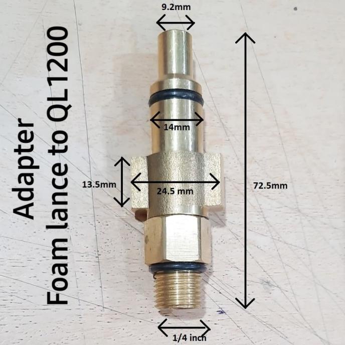 NEW Adapter - Sambungan Foam Lance to QL 1200 - QL 1900 - RYU - KRISBOW