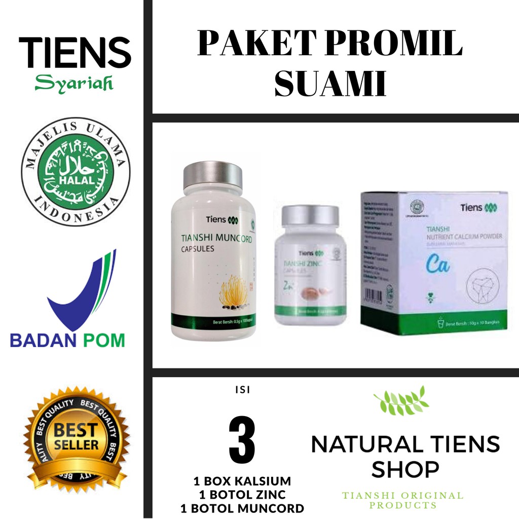 TIENS VULKANO PRIA DEWASA PAKET PROMIL SUAMI | Muncord + Zinc + NHCP | Tianshi Program Hamil