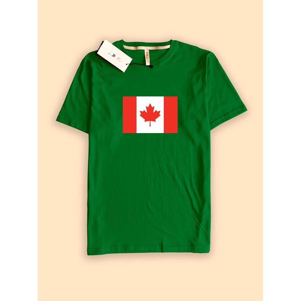 kaos tshirt premium desain bendera canada