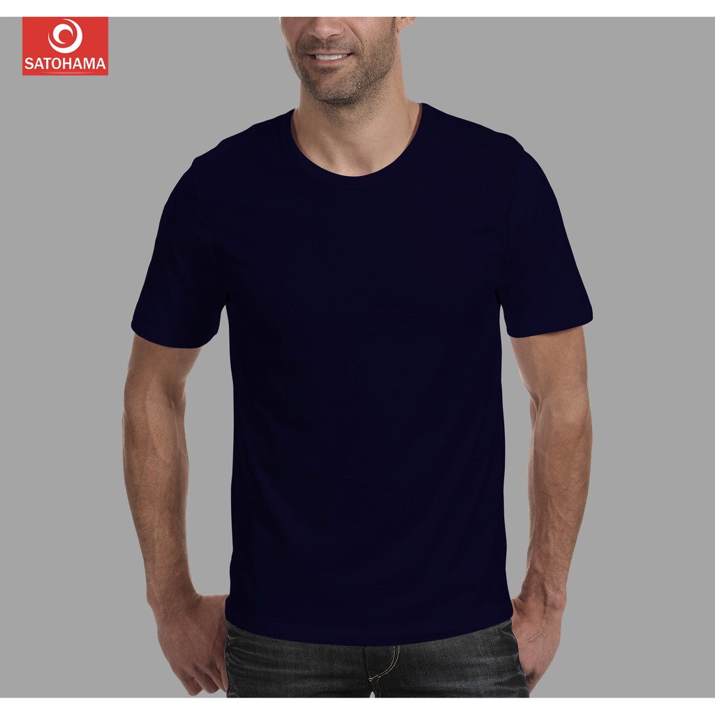 Satohama Kaos Polos Random Pria Cotton Combed 30S Baju Lengan Pendek Reguler T-shirt Short