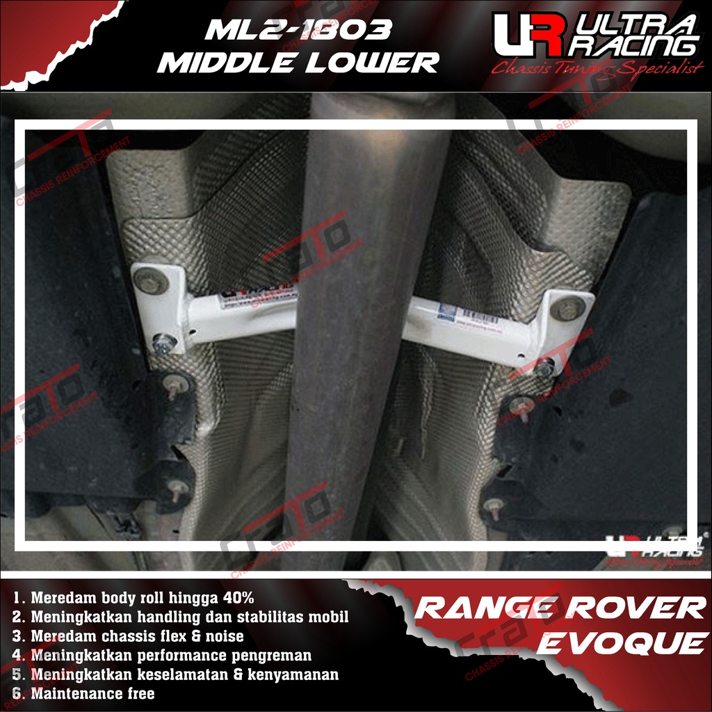 Aksesoris Stabiliser ULTRA RACING Safety Bar - Middle Lower Bar 2 Points - Range Rover Evoque - ML2-
