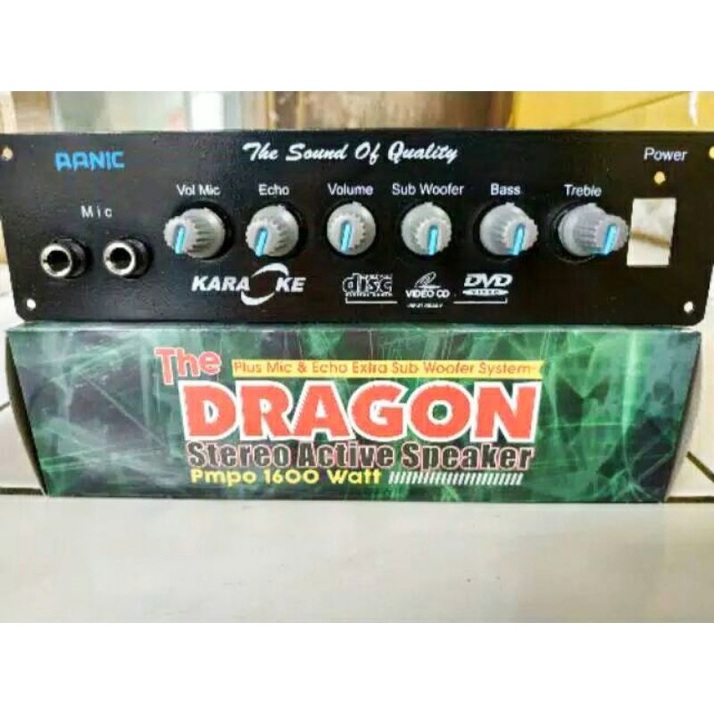 KIT AKTIF SPEAKER STEREO DRAGON MIC ECHO PLUS SUBWOOFER