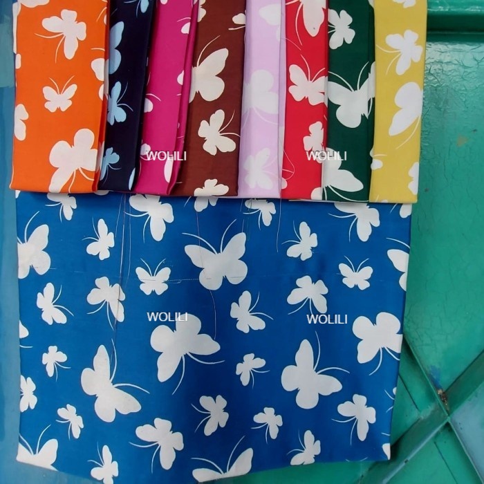 Kain Maxmara Kembang. Kain Maxmara motif KUPU-KUPU Lebar 115cm - 50cm