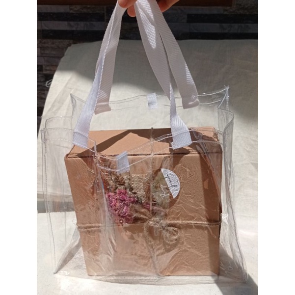 tas mika jumbo bening transparan /tas box hampers jumbo/ tas parcel mika jumbo / tas mika muat banya