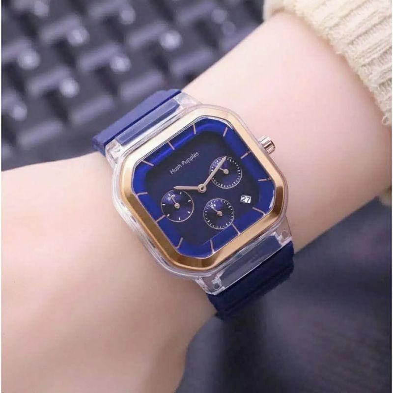 Hushpuppiesh (Terima Cod)Jam Tangan Wanita Jam Tangan Keren Sergi Chrono 3 Tanggal Aktif Rubber