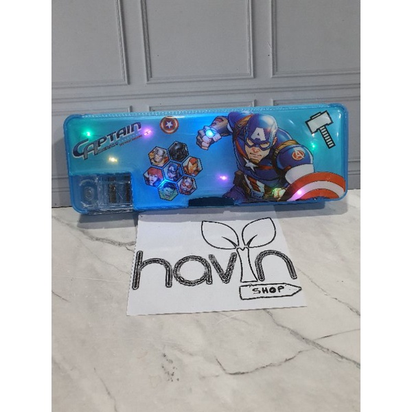 kotak pensil lampu/pencil case LED/kotak pensil MAGNET NYALA/MAGNET LED-Avenger MAGLED