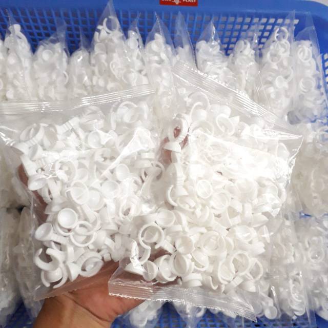 Glue ring 100 pcs 50 pcs . Tempat lem untuk eyelash extensions paling murah PROMO