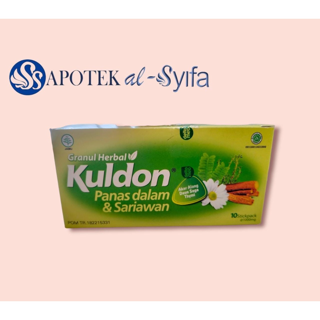 Kuldon Granul Herbal Kegunaan untuk panas dalam dan sariawan (1 sachet)