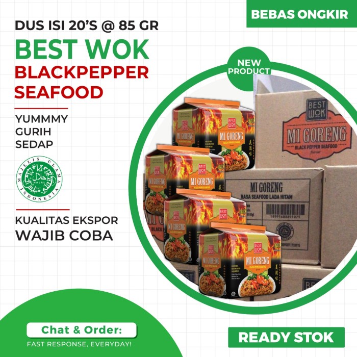 

Mie Goreng BEST WOK Mie Instant isi 20 bungkus 1 KARTON - Blackpepper