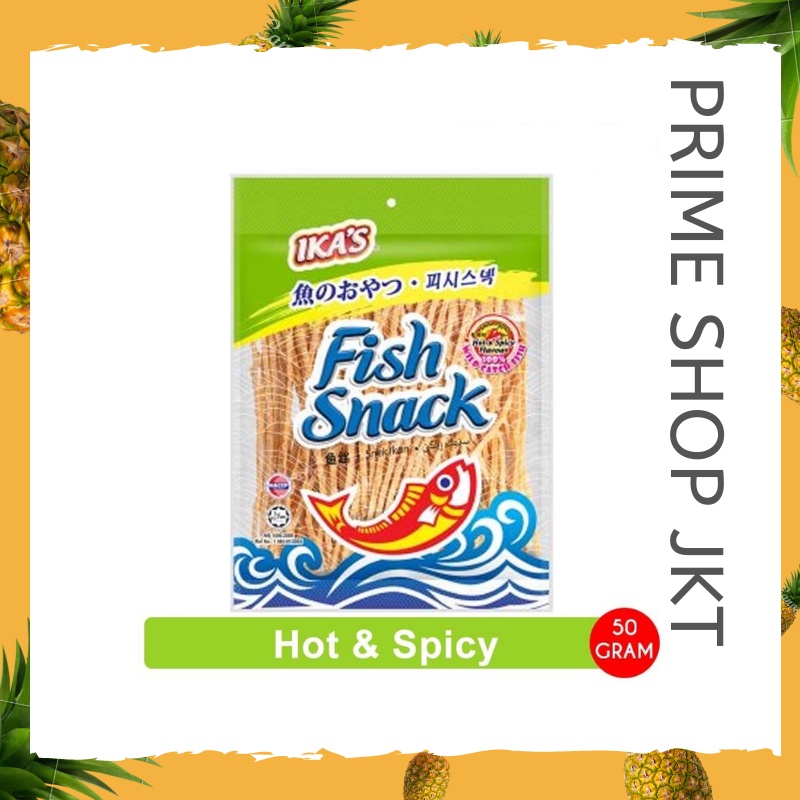 

Ika's Fish Snack 50gr Original Hot & Spicy BBQ Ikas Kerupuk Ikan Halal