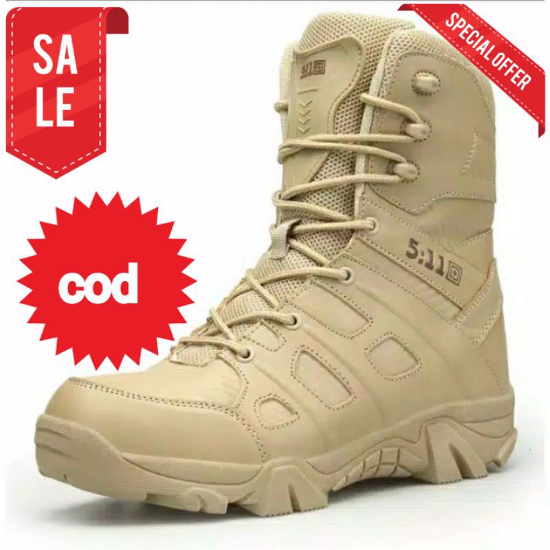 Sepatu Combat Boots PDL 5.11 (BARU) - Warna GURUN