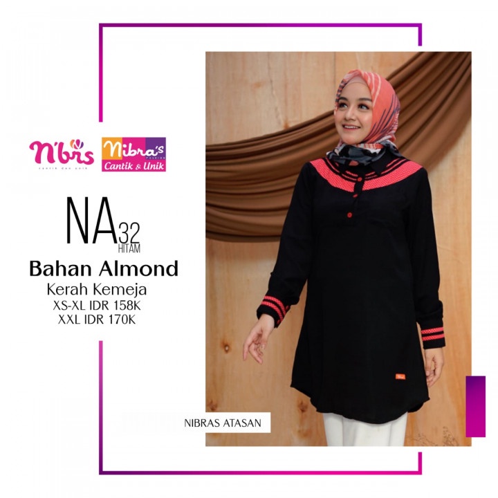 NIBRAS// NIBRAS ATASAN NA 032 ATASAN WANITA MURAH ATASAN NIBRAS ATASAN MUSLIM