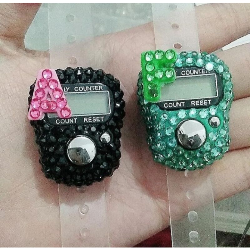 (TERMURAH) TASBIH DIGITAL SWAROVSKI INISIAL NAMA/HURUF