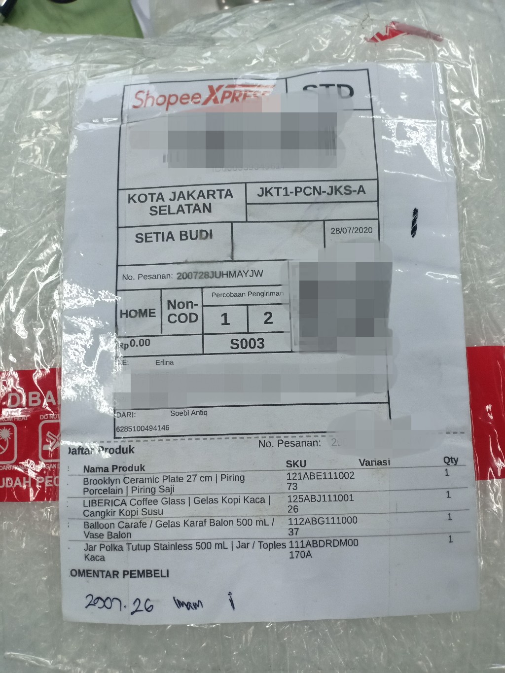 Polka Jar Tutup Stainless 500 Ml | Glass Jar | Toples Kaca | Cookies Jar