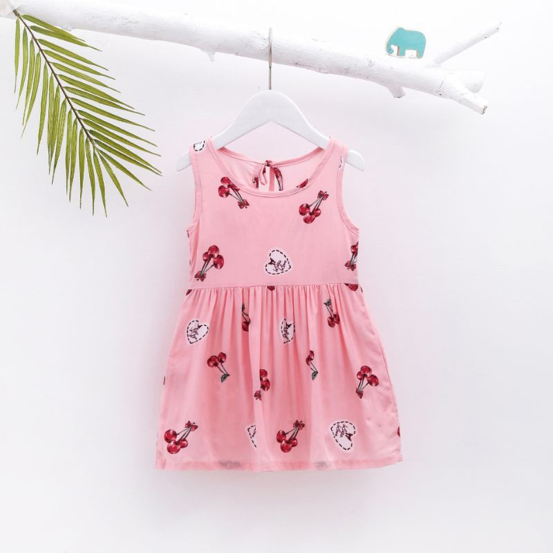 AN-29 Dress Daster Anak Perempuan Bahan katun organic serat bambu