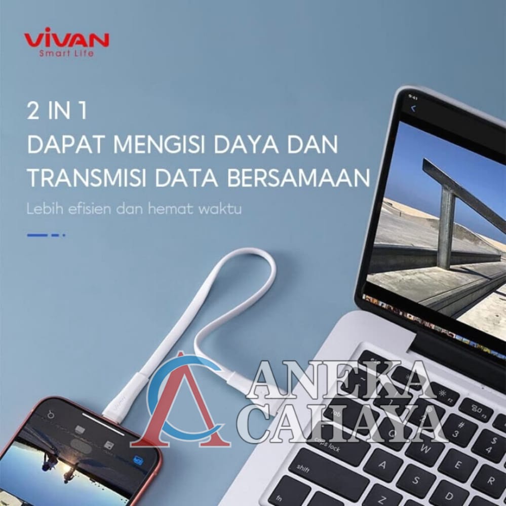 VIVAN Kabel Data SM30S Cable Data Micro USB 30CM Fast Charging 2A For Android Garansi Original Resmi