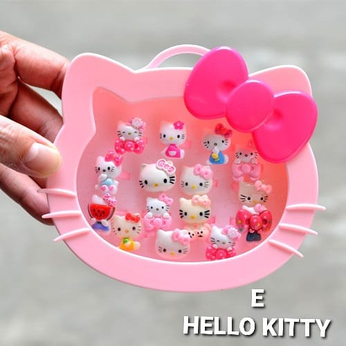 CINCIN ANAK CLAY MOTIF PRINCESS AKSESORIS PRINCES MAINAN ANAK KAWAII LUCU MURAH IMPORT