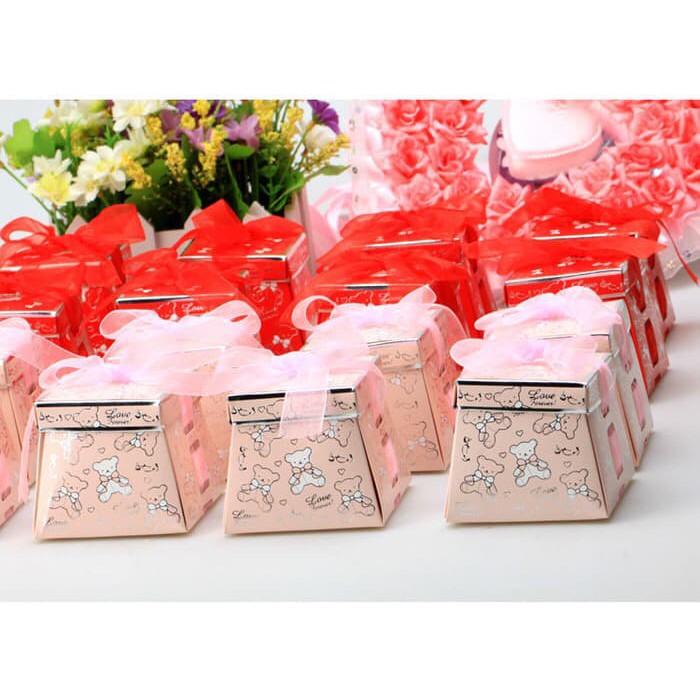 

kotak souvenir pernikahan kotak bear kotak hadiah 8x6.5