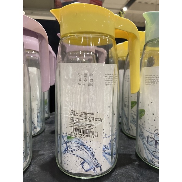 BAGER FIESTA JUG / TEKO AIR / TEKO MINYAK / PITCHER KACA TRANSLIVING 1450cc