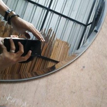 ROUND MIRORR BEVEL( cermin bulat tanpa frame)