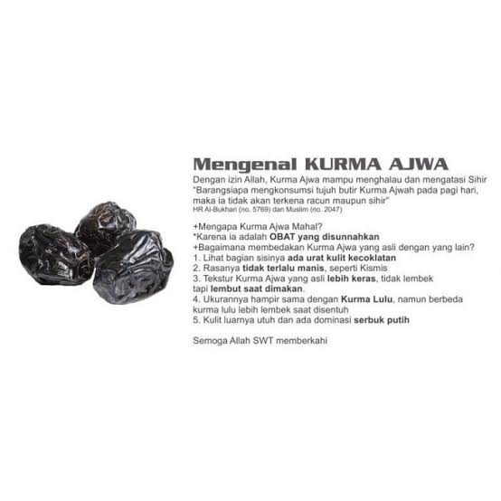 Kurma Ajwa / Kurma Nabi 1 KG Asli Madinah Super Premium Quality