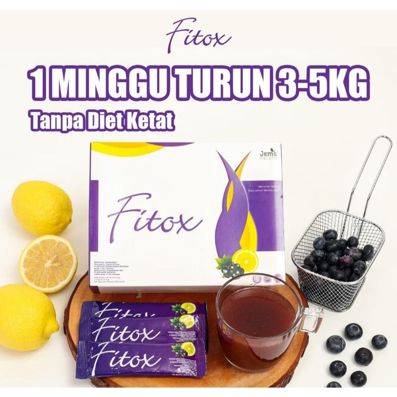 Fitox Minuman Sehat Penurun Berat Badan Pelangsing Tubuh Minuman Fiber Detox Shopee Indonesia