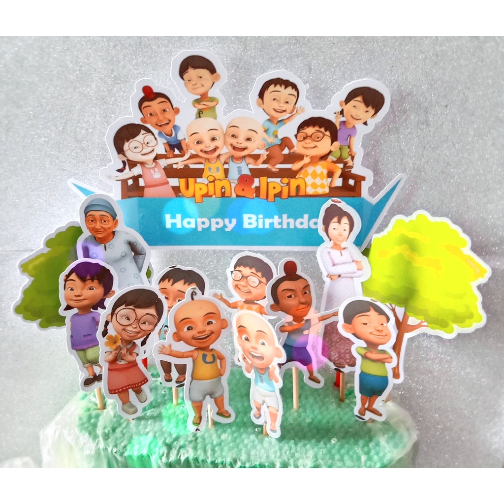 Jual Hiasan / Topper Kue Ulang Tahun Anak Karakter Upin Ipin, Bisa