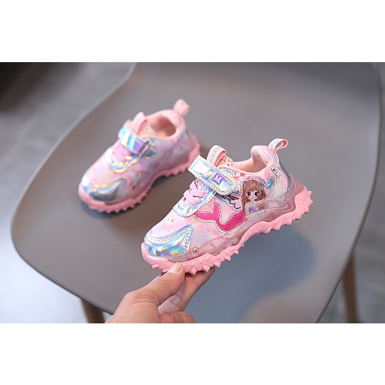 Sepatu Led Anak Perempuan Cute Mermaid