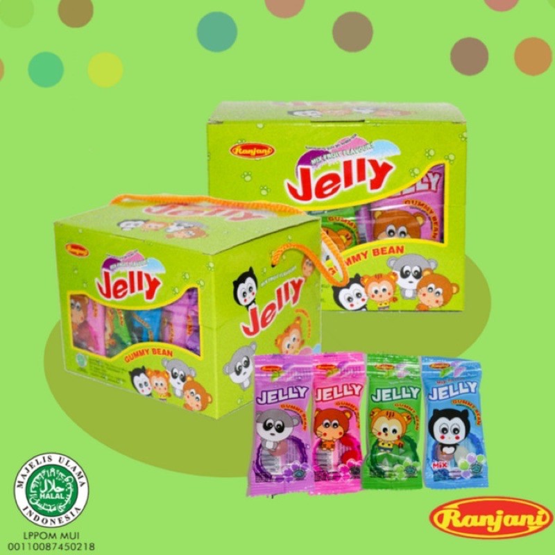 jelly gummy bean permen lunak yupi